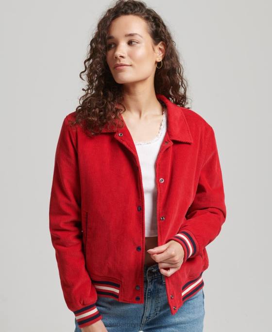 Superdry jachetă bomber snur coach îmbrăcăminte roșu femei JX0Z5580