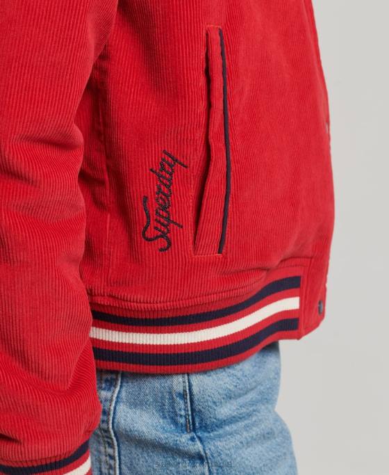 Superdry jachetă bomber snur coach îmbrăcăminte roșu femei JX0Z5580