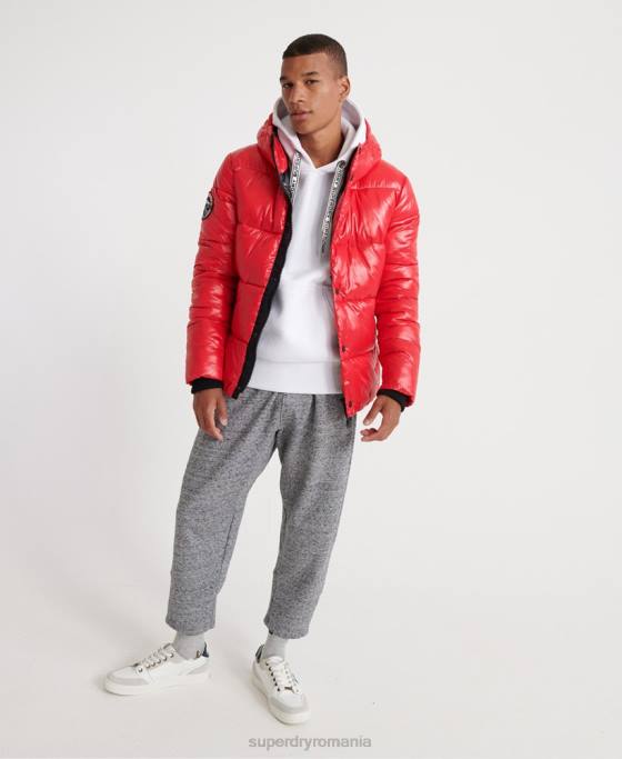 Superdry jachetă bomber strălucitoare îmbrăcăminte roșu bărbați JX0Z1163
