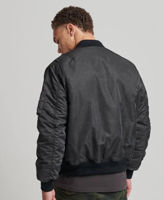 Superdry jachetă bomber vintage ma1 îmbrăcăminte gri inchis bărbați JX0Z4647