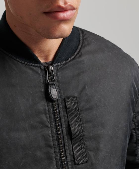 Superdry jachetă bomber vintage ma1 îmbrăcăminte gri inchis bărbați JX0Z4647