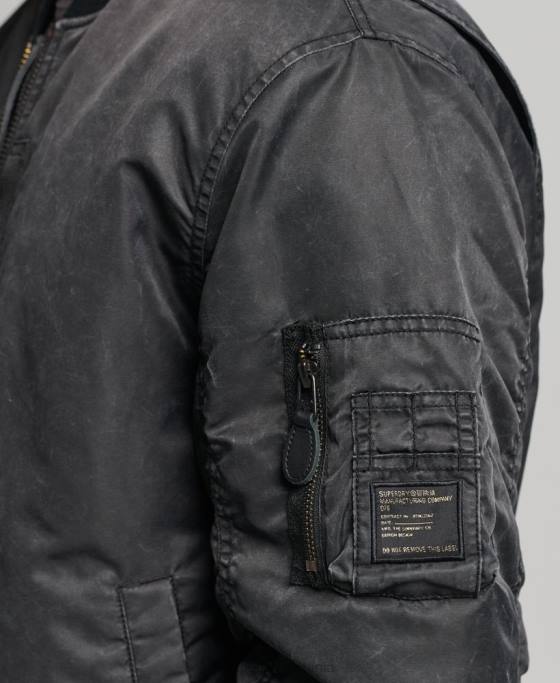 Superdry jachetă bomber vintage ma1 îmbrăcăminte gri inchis bărbați JX0Z4647