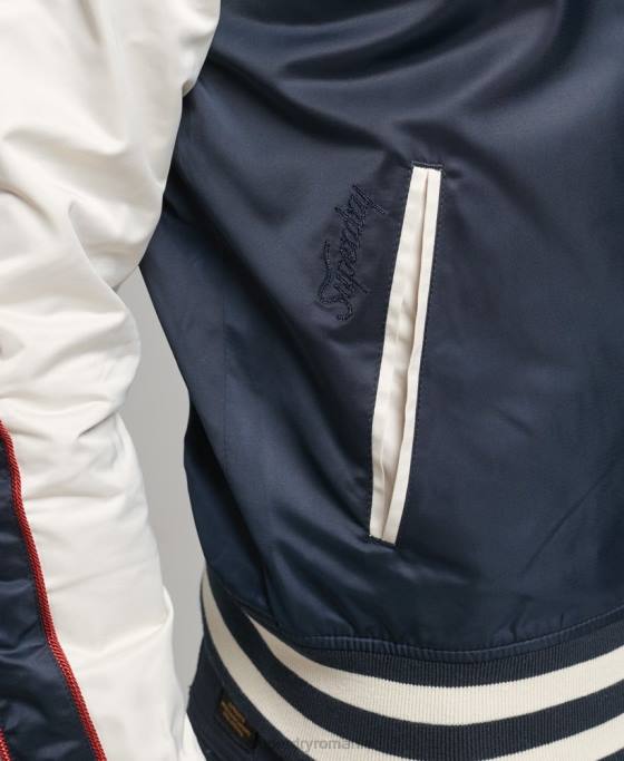 Superdry jachetă bomber vintage sukajan îmbrăcăminte marina bărbați JX0Z4585