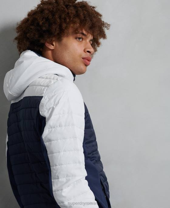 Superdry jachetă casual cu convecție îmbrăcăminte alb bărbați JX0Z4751