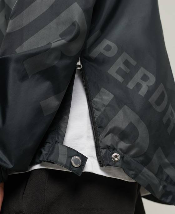 Superdry jachetă casual grafică esențială îmbrăcăminte negru bărbați JX0Z4550