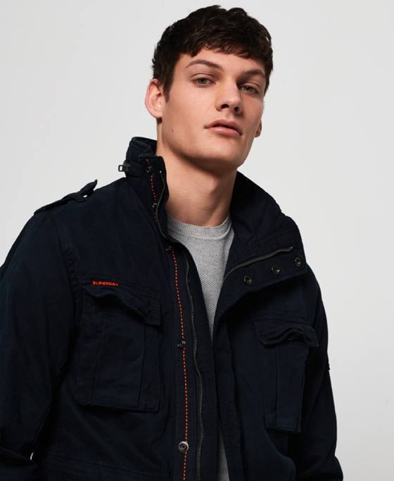 Superdry jachetă clasică de buzunar pentru începători îmbrăcăminte marina bărbați JX0Z4754