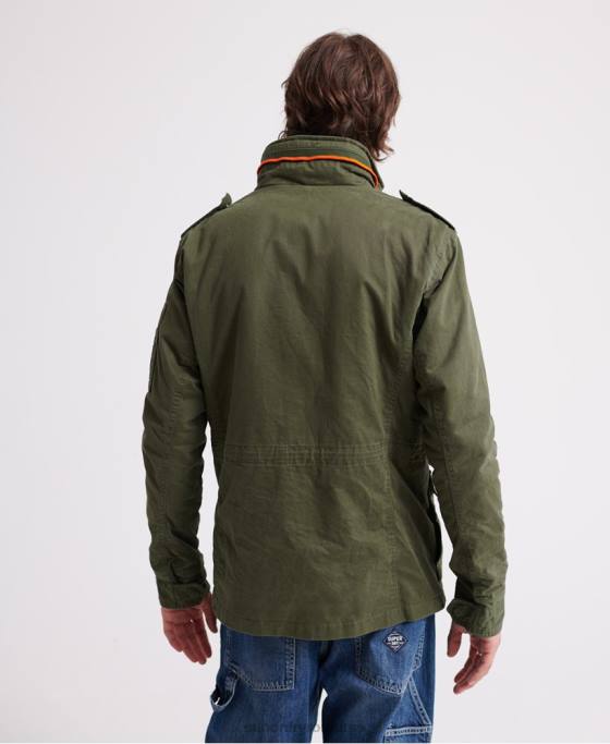 Superdry jachetă clasică de buzunar pentru începători îmbrăcăminte verde bărbați JX0Z4626