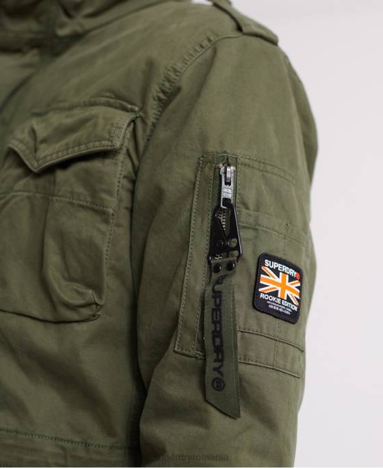Superdry jachetă clasică de buzunar pentru începători îmbrăcăminte verde bărbați JX0Z4626