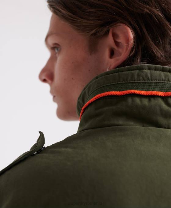 Superdry jachetă clasică de buzunar pentru începători îmbrăcăminte verde bărbați JX0Z4626
