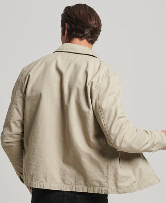 Superdry jachetă clasică harrington îmbrăcăminte cremă bărbați JX0Z913