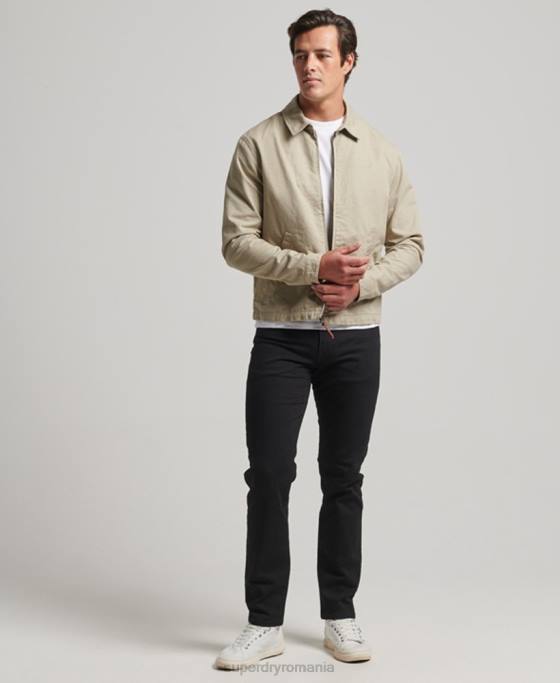 Superdry jachetă clasică harrington îmbrăcăminte cremă bărbați JX0Z913