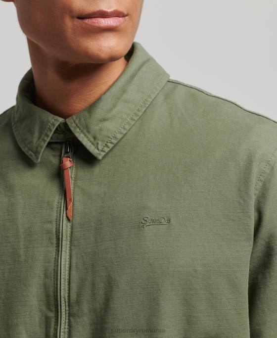Superdry jachetă clasică harrington îmbrăcăminte kaki bărbați JX0Z905