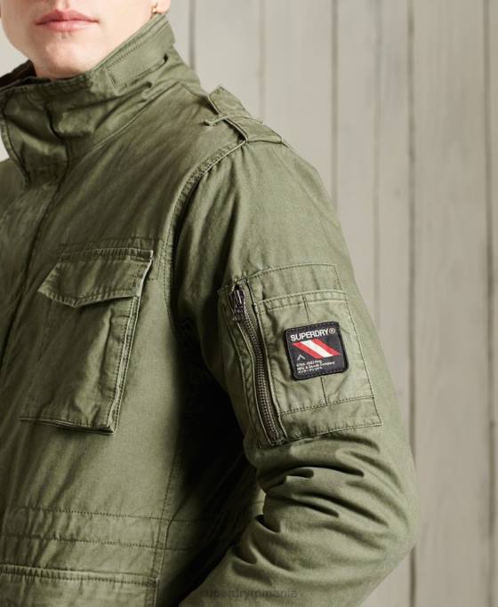 Superdry jachetă clasică pentru începători îmbrăcăminte kaki bărbați JX0Z1164