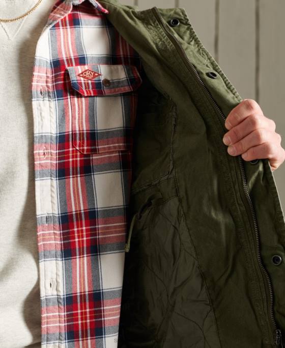 Superdry jachetă clasică pentru începători îmbrăcăminte kaki bărbați JX0Z1164