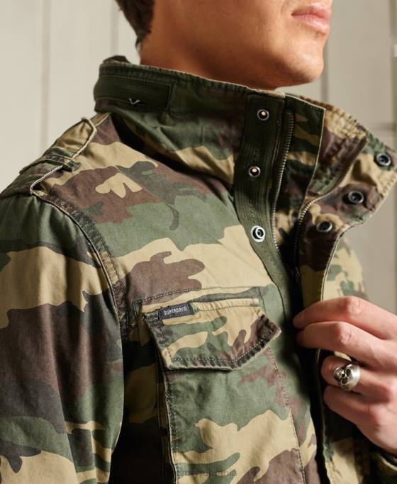 Superdry jachetă clasică pentru începători îmbrăcăminte kaki bărbați JX0Z4619