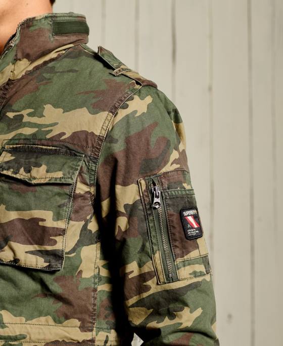 Superdry jachetă clasică pentru începători îmbrăcăminte kaki bărbați JX0Z4619