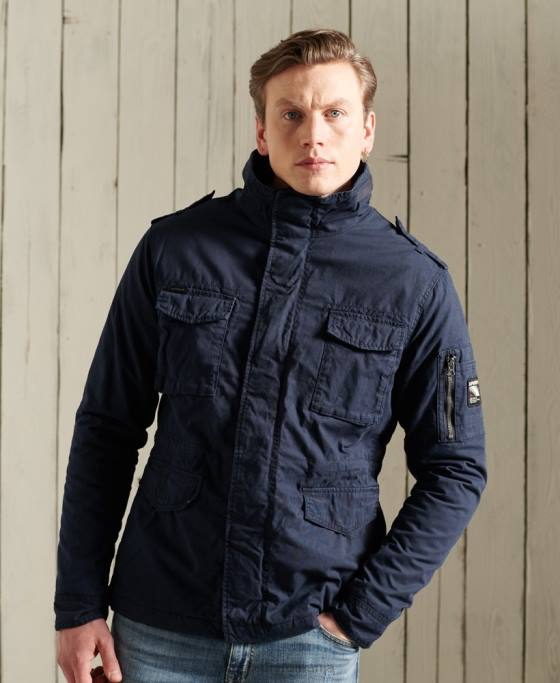 Superdry jachetă clasică pentru începători îmbrăcăminte marina bărbați JX0Z4603