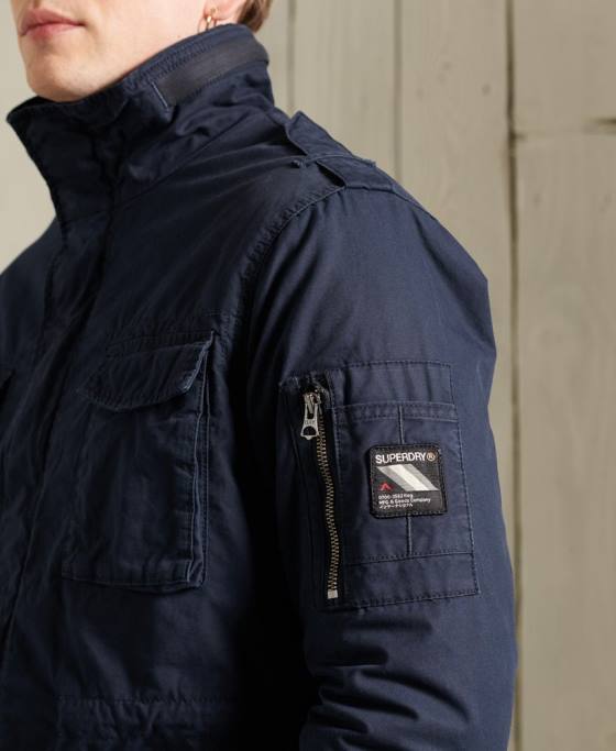 Superdry jachetă clasică pentru începători îmbrăcăminte marina bărbați JX0Z4603