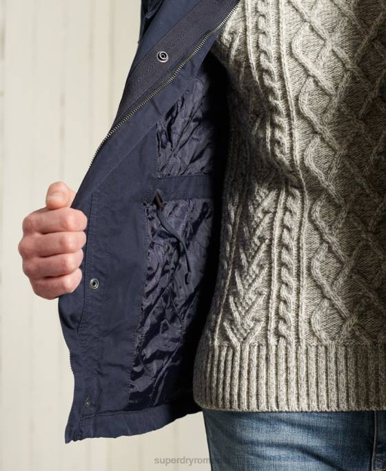 Superdry jachetă clasică pentru începători îmbrăcăminte marina bărbați JX0Z4603