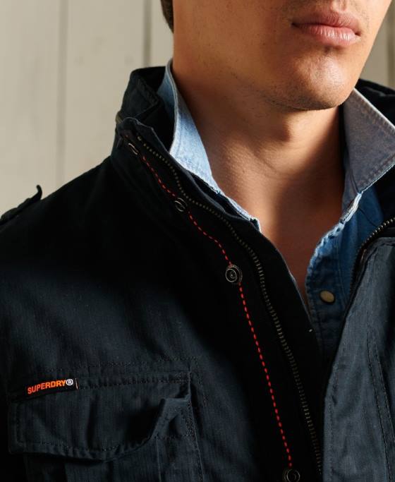 Superdry jachetă clasică pentru începători îmbrăcăminte marina bărbați JX0Z4686