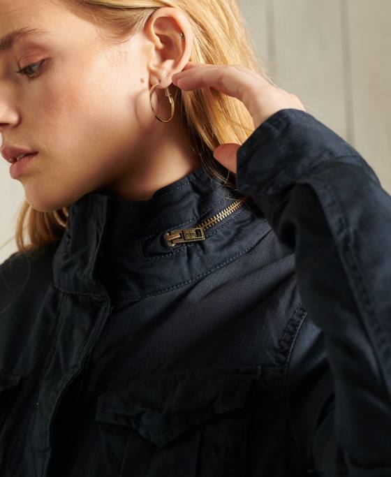 Superdry jachetă clasică rookie borg îmbrăcăminte marina femei JX0Z5583