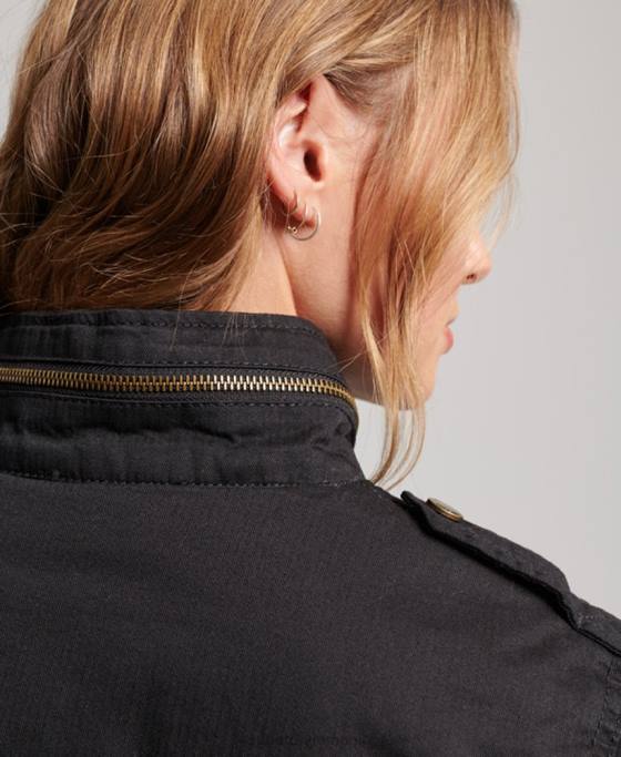 Superdry jachetă clasică rookie borg îmbrăcăminte negru femei JX0Z5679