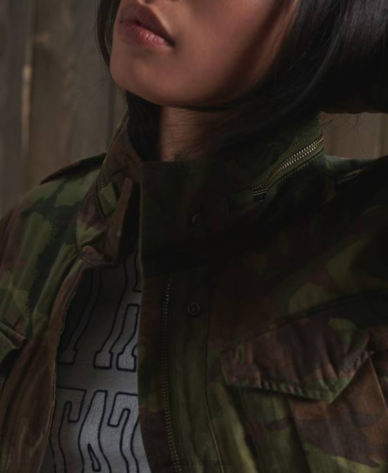 Superdry jachetă clasică rookie borg îmbrăcăminte verde femei JX0Z5684