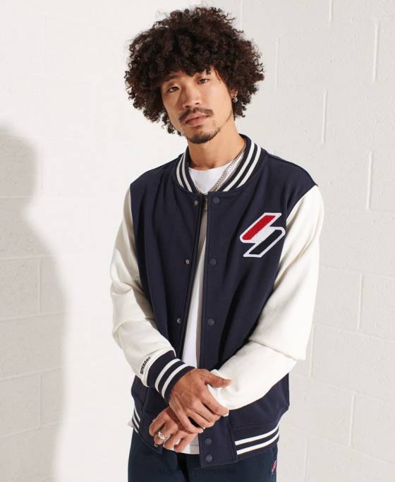 Superdry jachetă cod chenille walk out îmbrăcăminte marina bărbați JX0Z4568