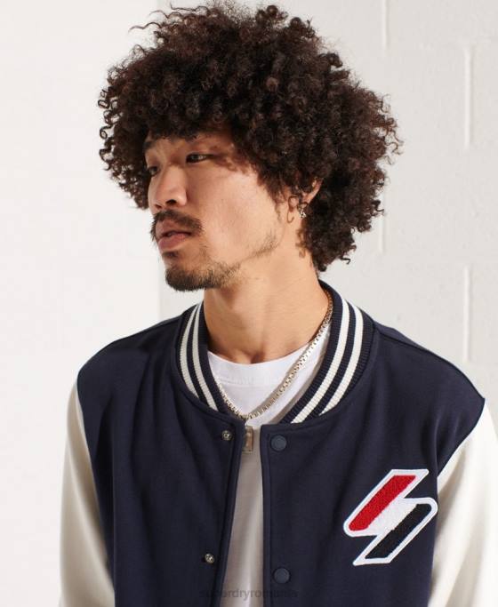 Superdry jachetă cod chenille walk out îmbrăcăminte marina bărbați JX0Z4568