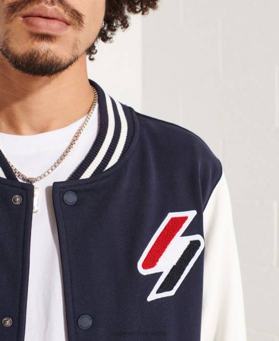 Superdry jachetă cod chenille walk out îmbrăcăminte marina bărbați JX0Z4568