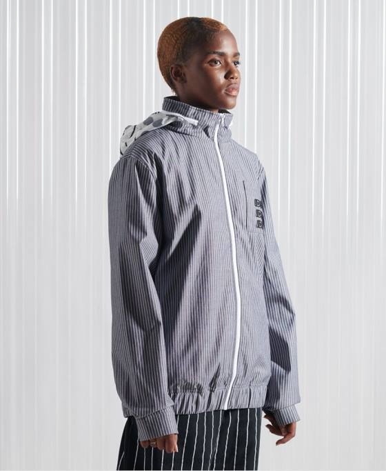 Superdry jachetă cu dungi sdx chambray ediție limitată îmbrăcăminte albastru bărbați JX0Z4767