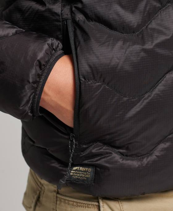 Superdry jachetă cu glugă cu strat mijlociu îmbrăcăminte gri inchis bărbați JX0Z4506