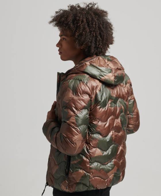 Superdry jachetă cu glugă cu strat mijlociu îmbrăcăminte verde bărbați JX0Z4700