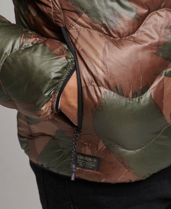 Superdry jachetă cu glugă cu strat mijlociu îmbrăcăminte verde bărbați JX0Z4700