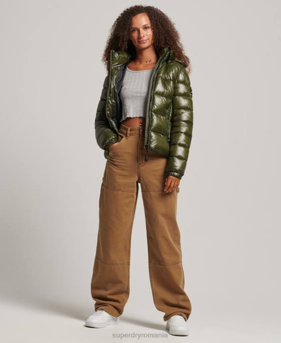 Superdry jachetă cu glugă de munte fuji îmbrăcăminte kaki femei JX0Z5666
