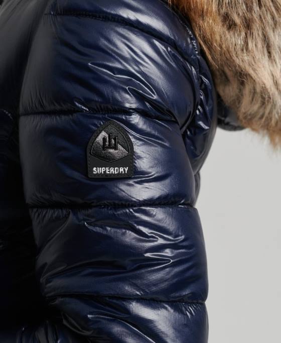 Superdry jachetă cu glugă de munte fuji îmbrăcăminte marina femei JX0Z5629