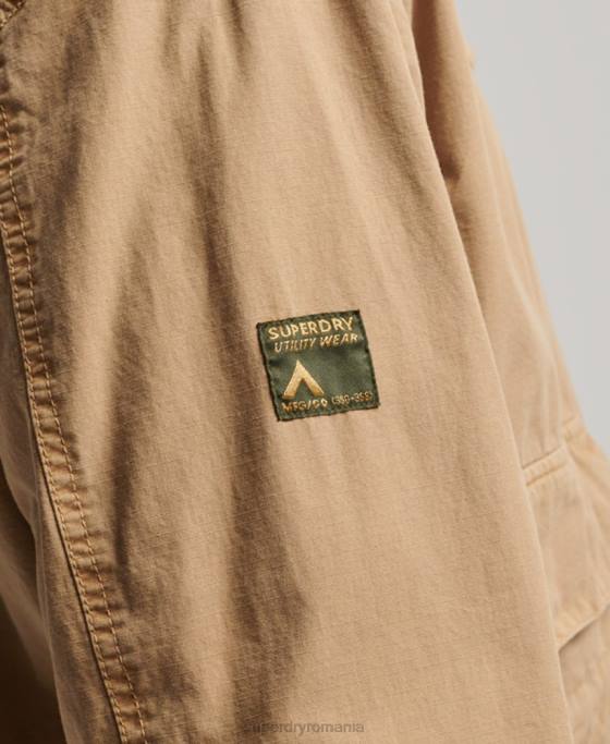 Superdry jachetă cu glugă îmbrăcăminte bronzat bărbați JX0Z932
