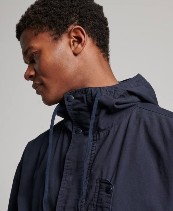 Superdry jachetă cu glugă îmbrăcăminte marina bărbați JX0Z1009