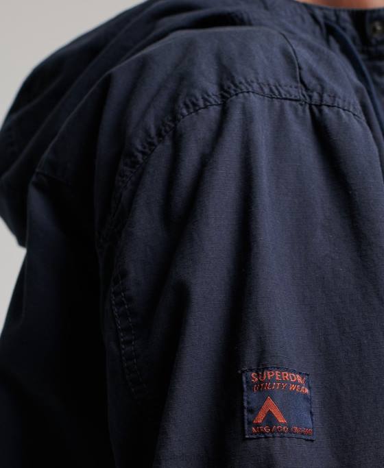 Superdry jachetă cu glugă îmbrăcăminte marina bărbați JX0Z1009