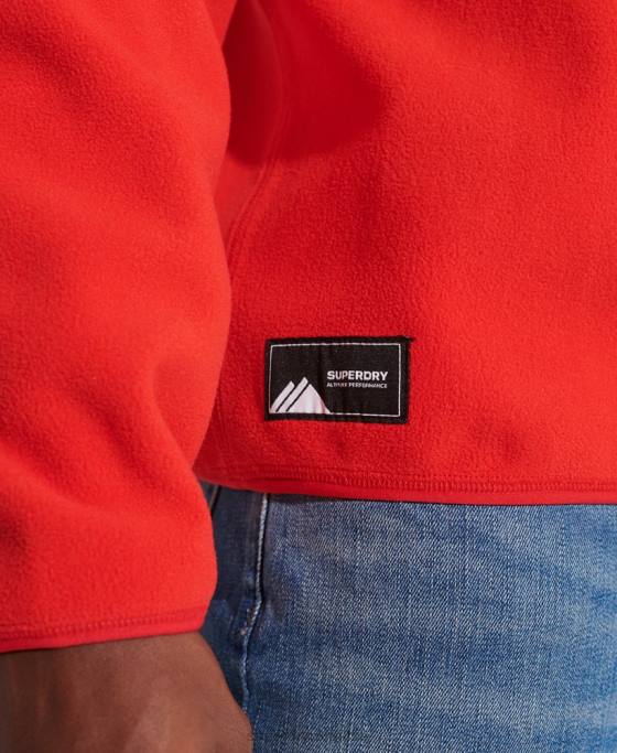 Superdry jachetă cu jumătate de fermoar din lână sport de munte îmbrăcăminte roșu bărbați JX0Z5199