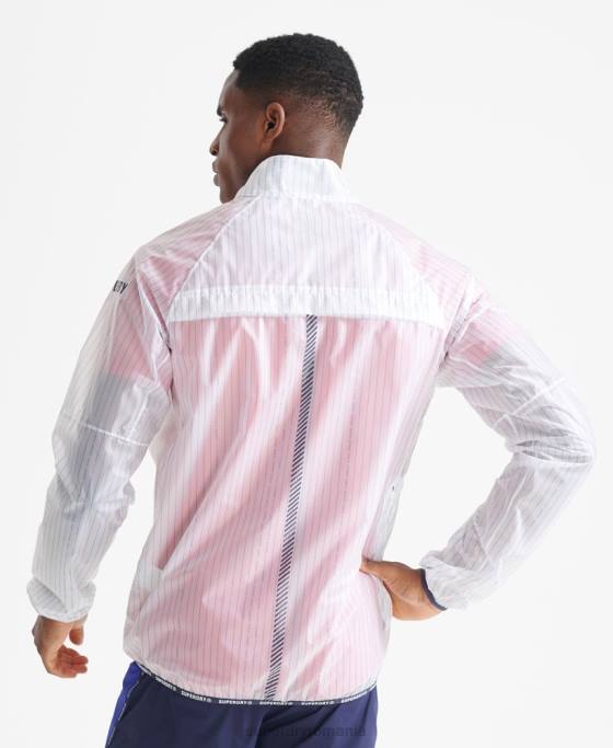 Superdry jachetă cu membrană îmbrăcăminte alb bărbați JX0Z4661