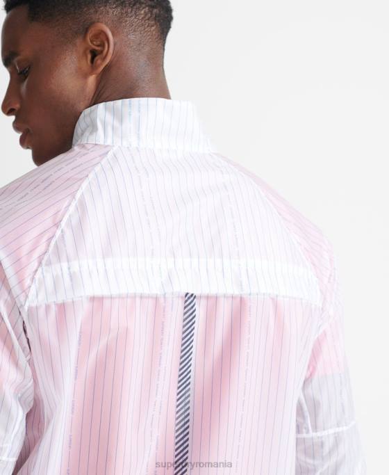 Superdry jachetă cu membrană îmbrăcăminte alb bărbați JX0Z4661