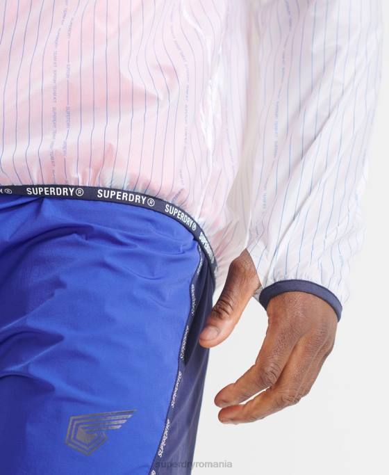 Superdry jachetă cu membrană îmbrăcăminte alb bărbați JX0Z4661