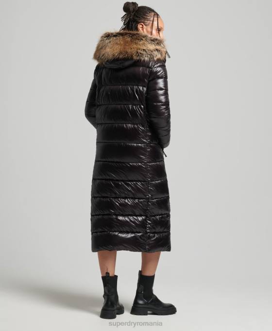 Superdry jachetă cu paragate mountain fuji shine îmbrăcăminte negru femei JX0Z3562