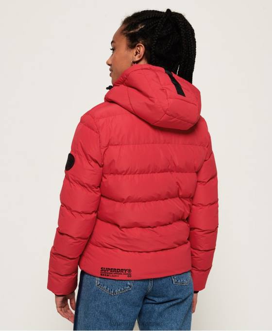 Superdry jachetă cu simbol puffer spirit îmbrăcăminte roșu femei JX0Z3831