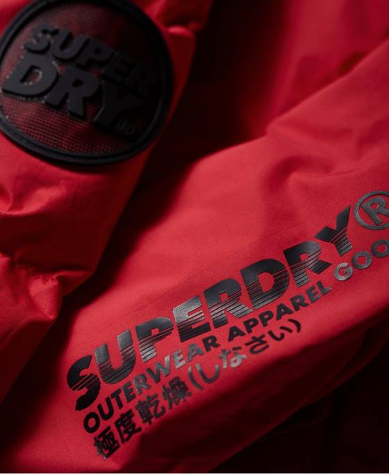 Superdry jachetă cu simbol puffer spirit îmbrăcăminte roșu femei JX0Z3831