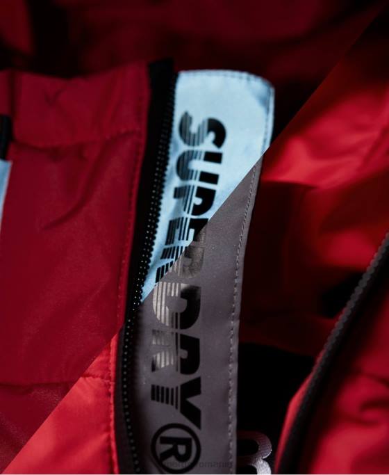 Superdry jachetă cu simbol puffer spirit îmbrăcăminte roșu femei JX0Z3831
