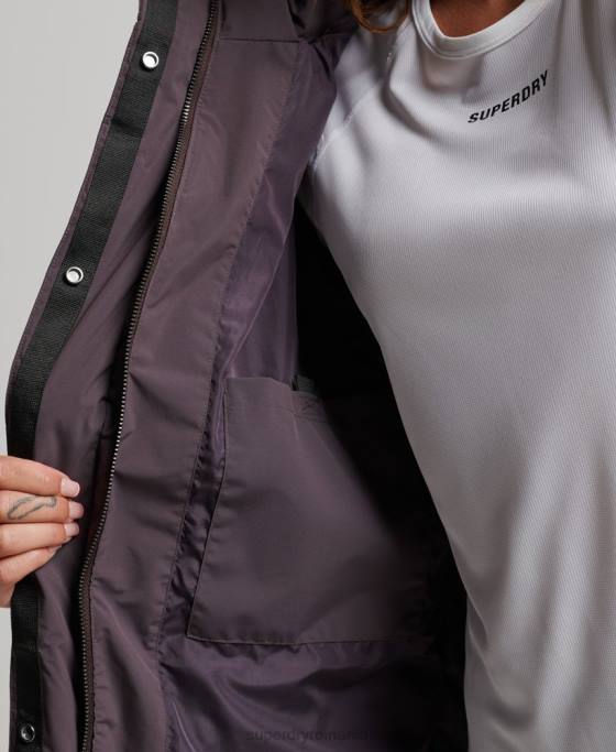 Superdry jachetă căptușită cu paragate tren îmbrăcăminte Violet femei JX0Z6342