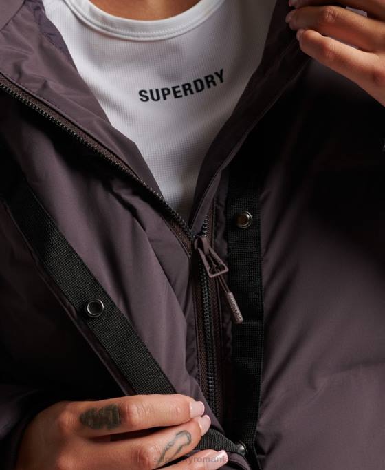 Superdry jachetă căptușită cu paragate tren îmbrăcăminte Violet femei JX0Z6342