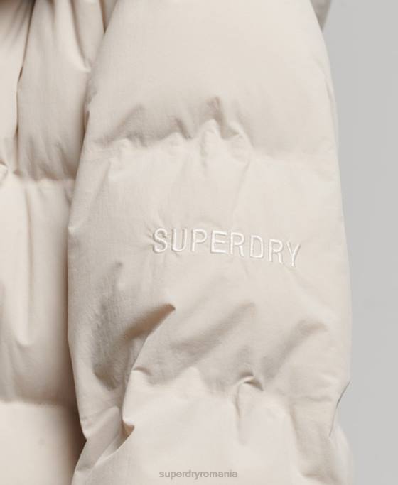Superdry jachetă căptușită cu paragate tren îmbrăcăminte bej femei JX0Z6328